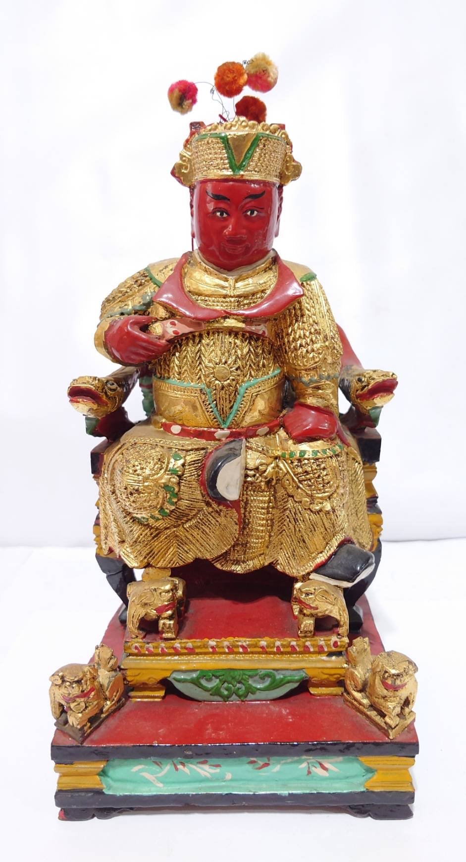 台灣古董神像，廣澤尊王/十三太保/郭聖王/腳仔神/聖王公，牛樟或