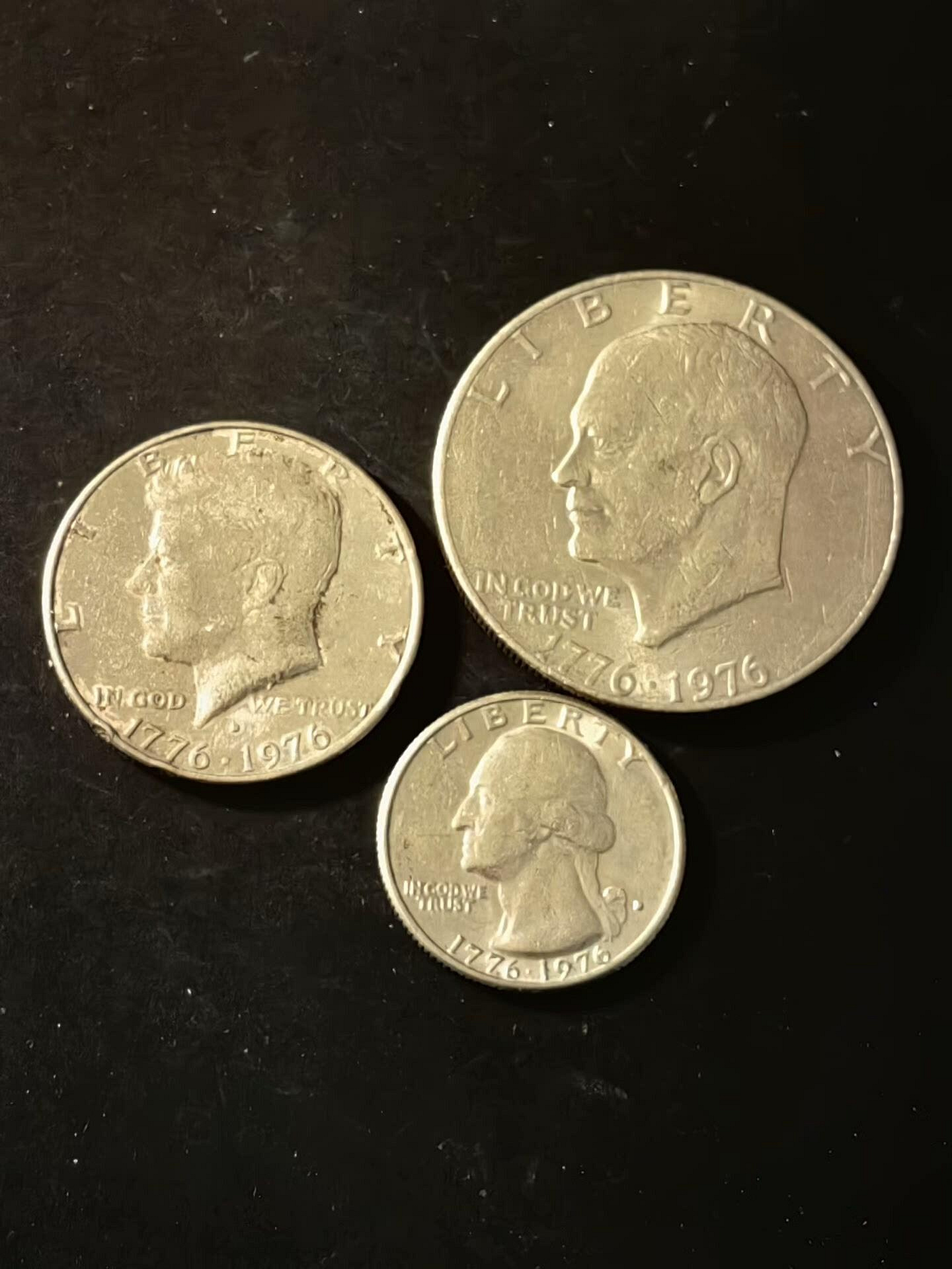 嚴選1976年美國獨立200週年紀念幣，3枚套裝，採用Copper-Nickel 材質，珍藏推薦。 | Yahoo拍賣