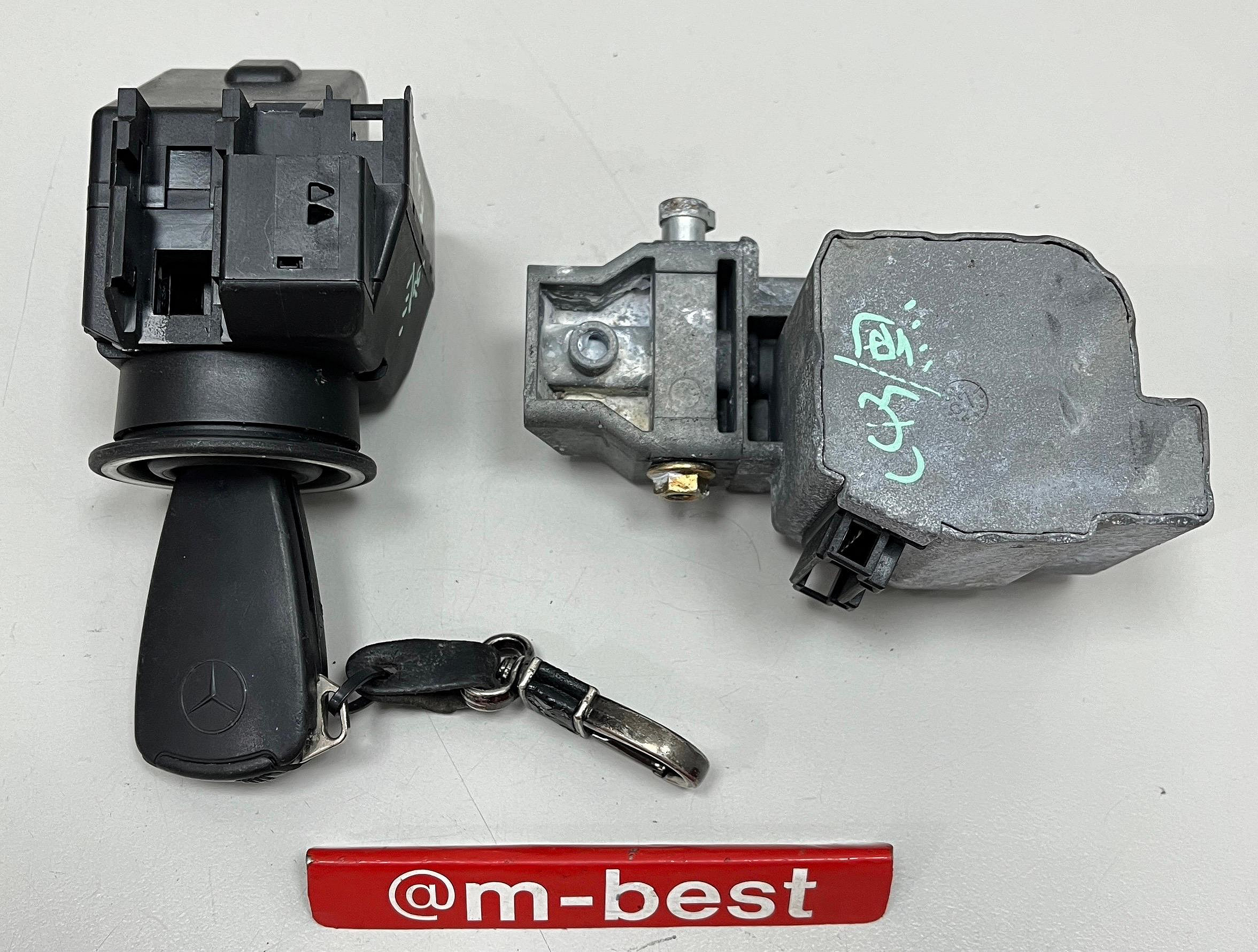 BENZ W210 W202 W208 C208 CLK 1998-1999 引擎鎖仁電子式 含鑰匙 下鎖座 方向盤鎖 (日本外匯拆車品) 2085450208