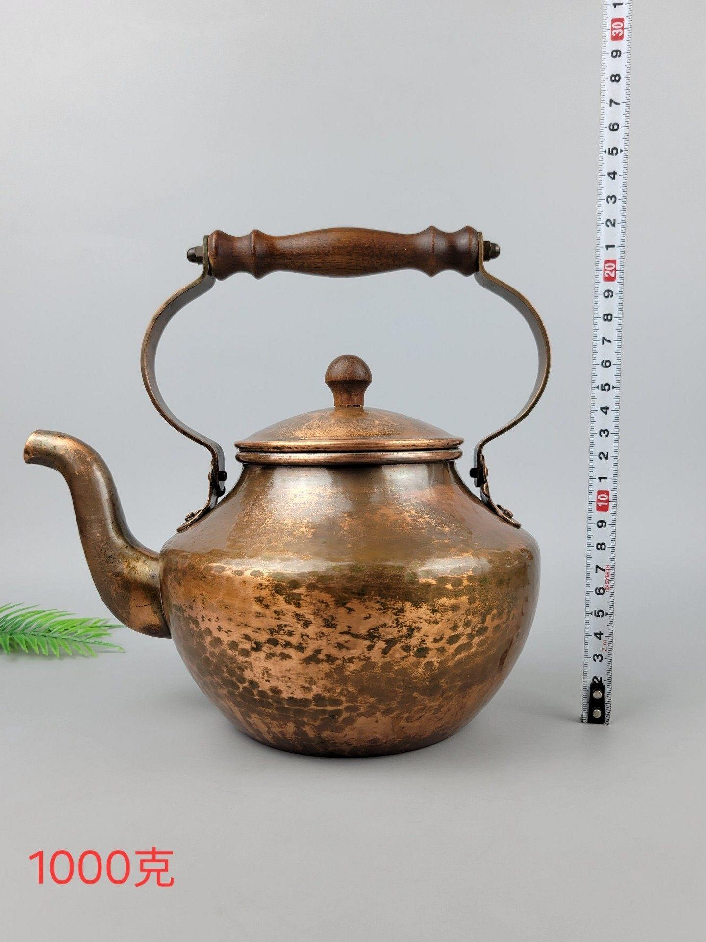 嚴選歐洲西德老銅燒水壺，厚實紫銅製造，食品級鍍錫處理，無修無漏，品