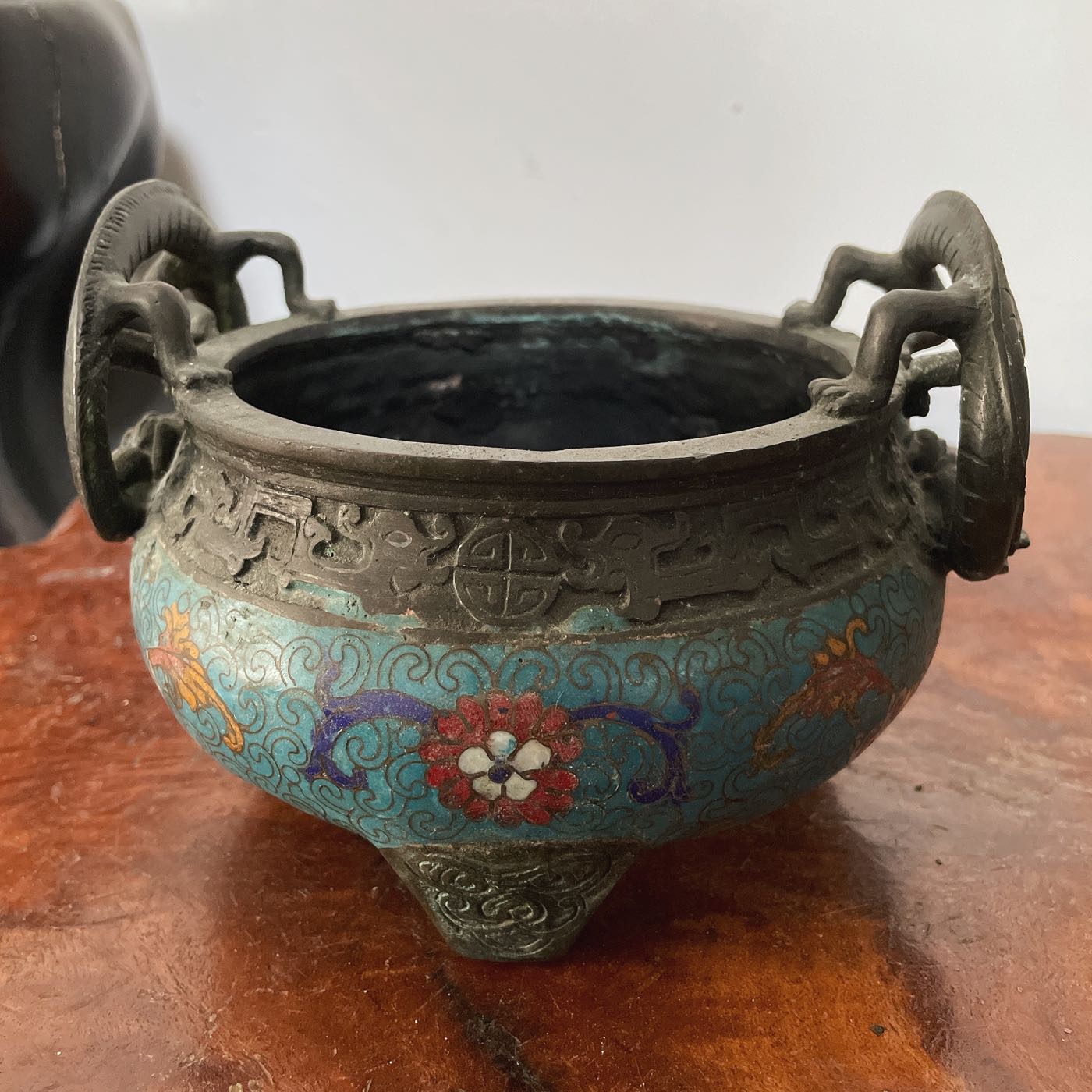 JS0004_大清乾隆年製清代景泰藍銅.胎.香爐| Yahoo拍賣