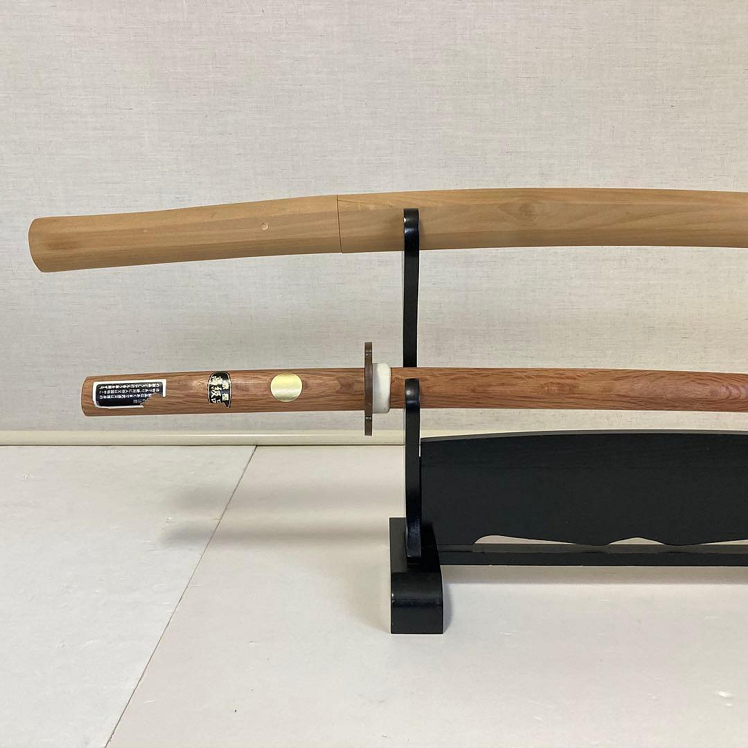 模造刀 日本刀 白鞘 木刀 大刀 赤樫 置物 武具 2点 木製 和風 レトロ 日本刀擺件白鞘木刀赤樫大刀二件和風| Yahoo拍賣