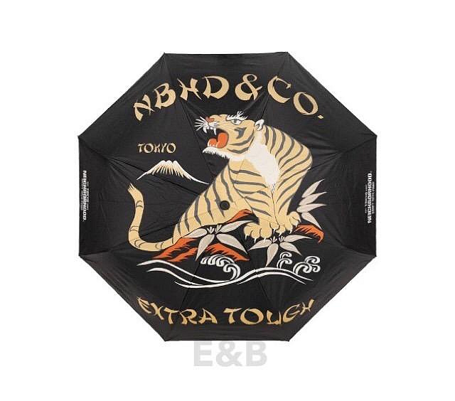 全新NEIGHBORHOOD 24SS TIGERPRINT FOLDING UMBRELLA 傘老虎摺疊傘