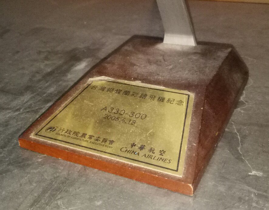 2005.6.18 [台灣蝴蝶蘭彩繪飛機紀念] A330-300 行政院農業委員會中華