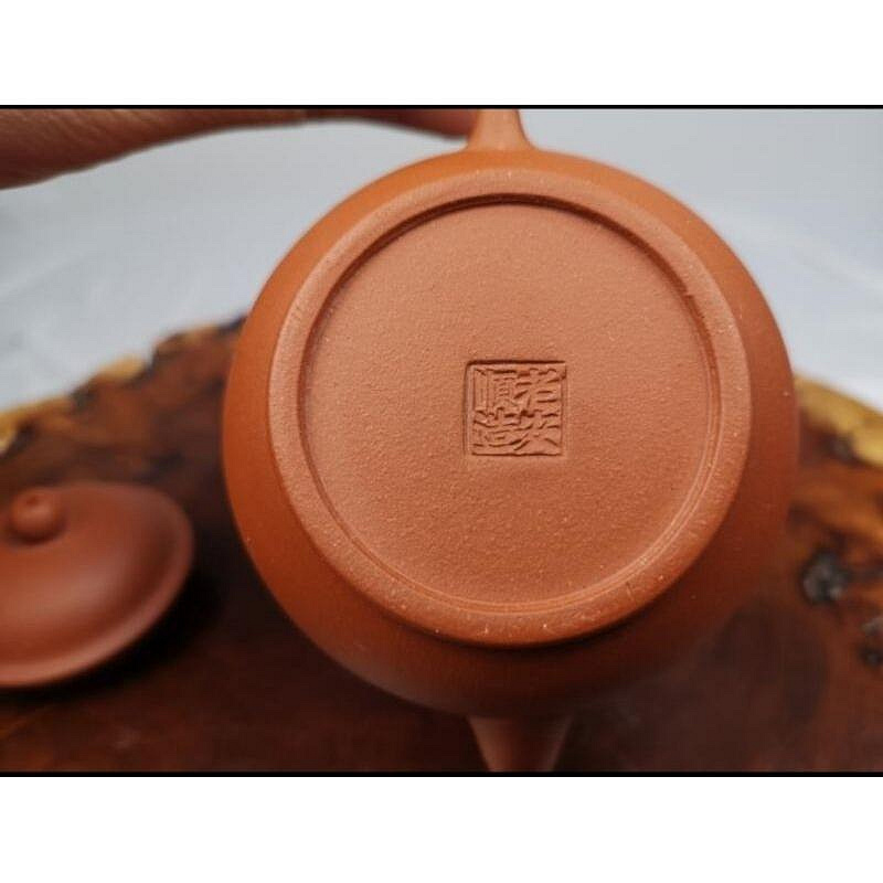 壺風茶道~24015《宜興紫砂老安順印水平壺》約180cc~宜興紫砂壺、茶壺