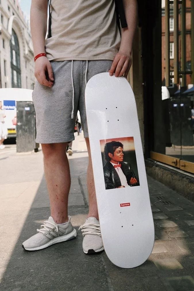 Supreme - Supreme Michael Jackson skateboard ボード Supreme Michael Jackson Skateboard Deck Black - SS17 - US