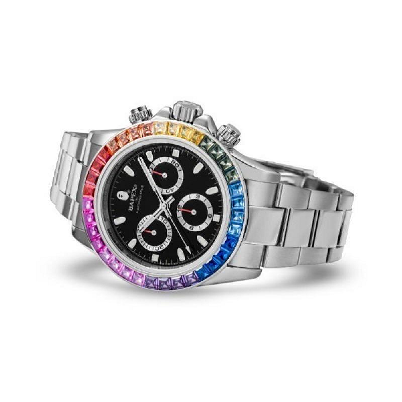 Bape TYPE 4 BAPEX CRYSTAL STONE 彩虹圈猿力士手錶| Yahoo拍賣