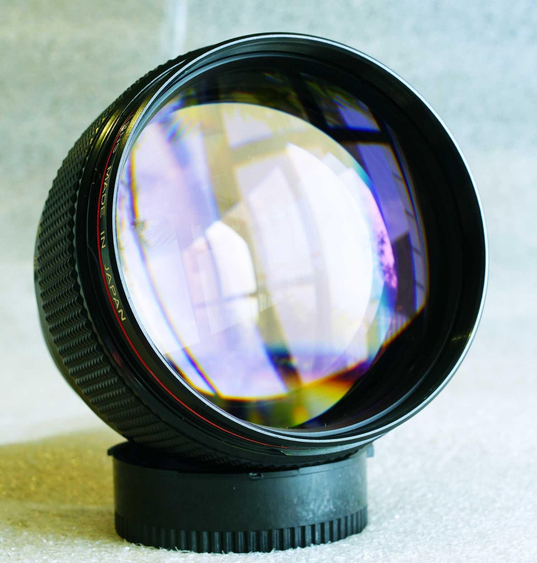 【悠悠山河】收藏級 大眼睛 紅圈 L鏡 Canon New FD 85mm F1.2 L 通透明亮 無刮無霉無霧無塵