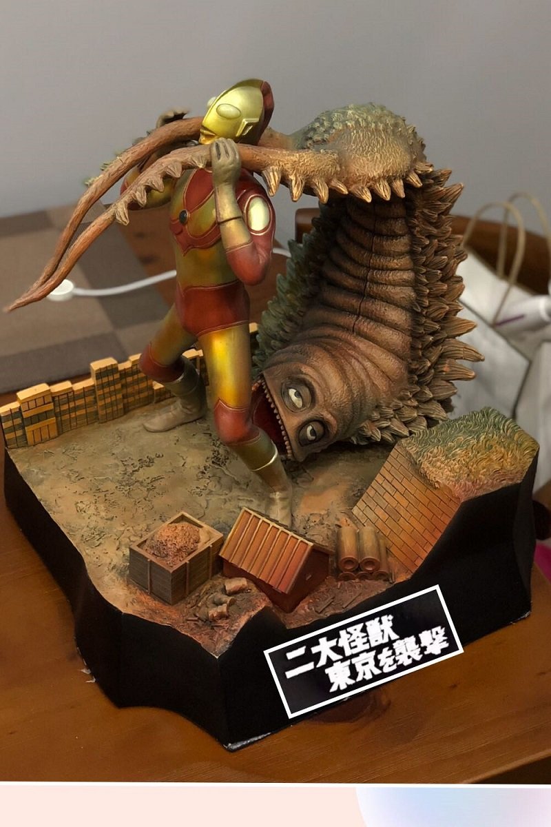 日本ccp 38cm 決戰大怪獸巨大傑克奧特曼VS雙尾怪獸精緻限定鹹蛋超人