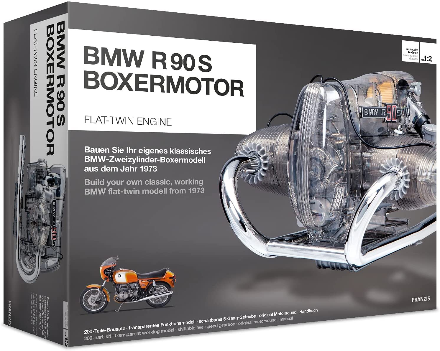 未使用 1/2 FRANZIS BMW R90S 水平対向エンジン プラモデル Yahoo!オークション - 未使用 1/2 FRANZIS BMW R90S 水平対向