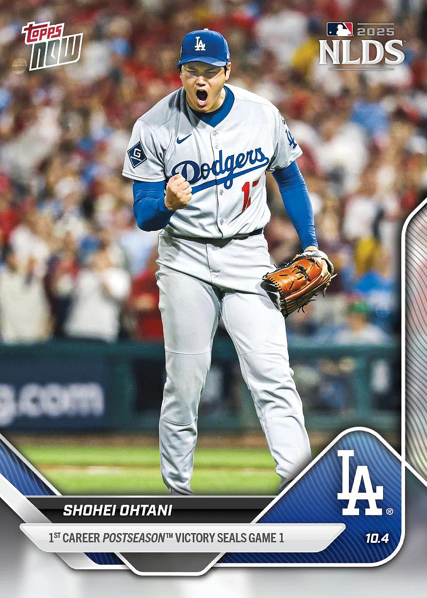 Shohei Ohtani - 2025 MLB Topps NOW Card 821 - 大谷翔平季後賽首先發