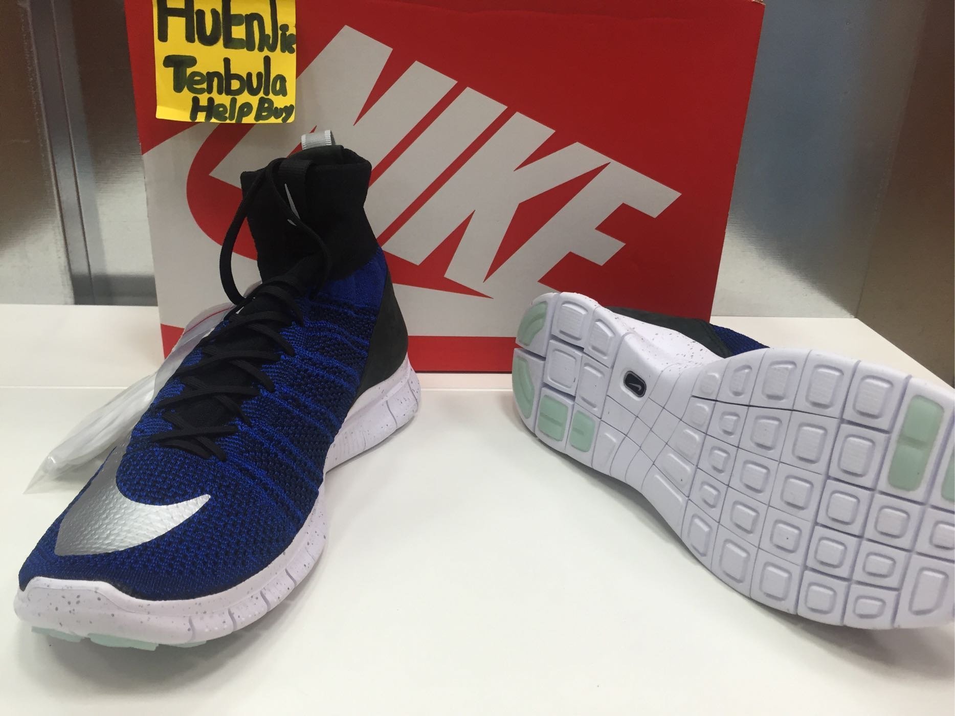 Nike Free Flyknit Mercurial FC 836126-041 羅納多黑藍針織現貨