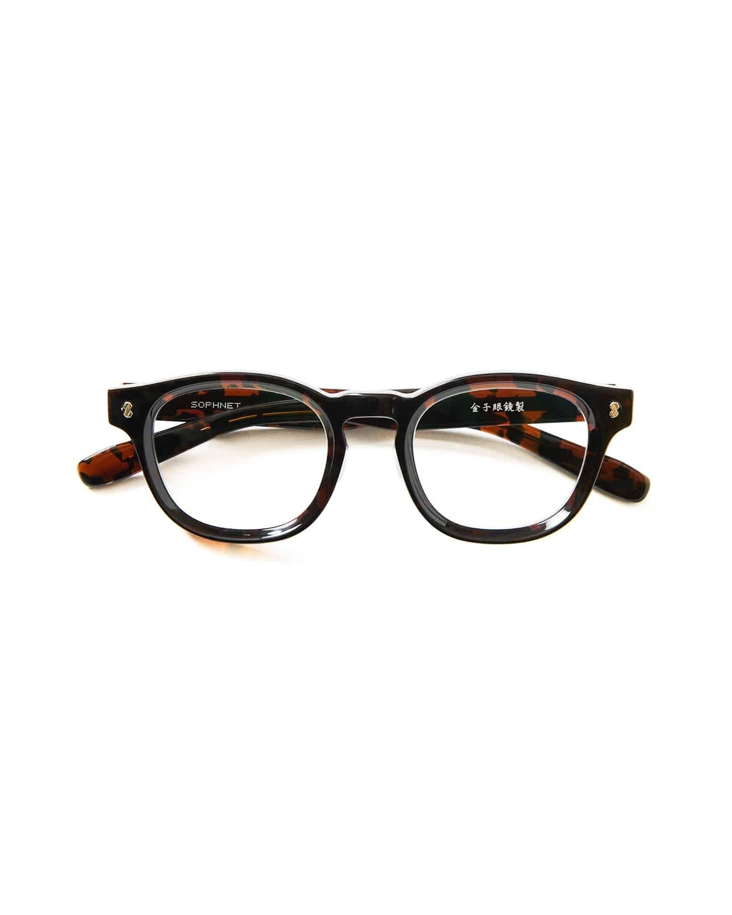 SOPHNET 金子眼鏡 BINCHOTAN GLASSES SOPH. | BINCHOTAN GLASSES(FREE BROWN):