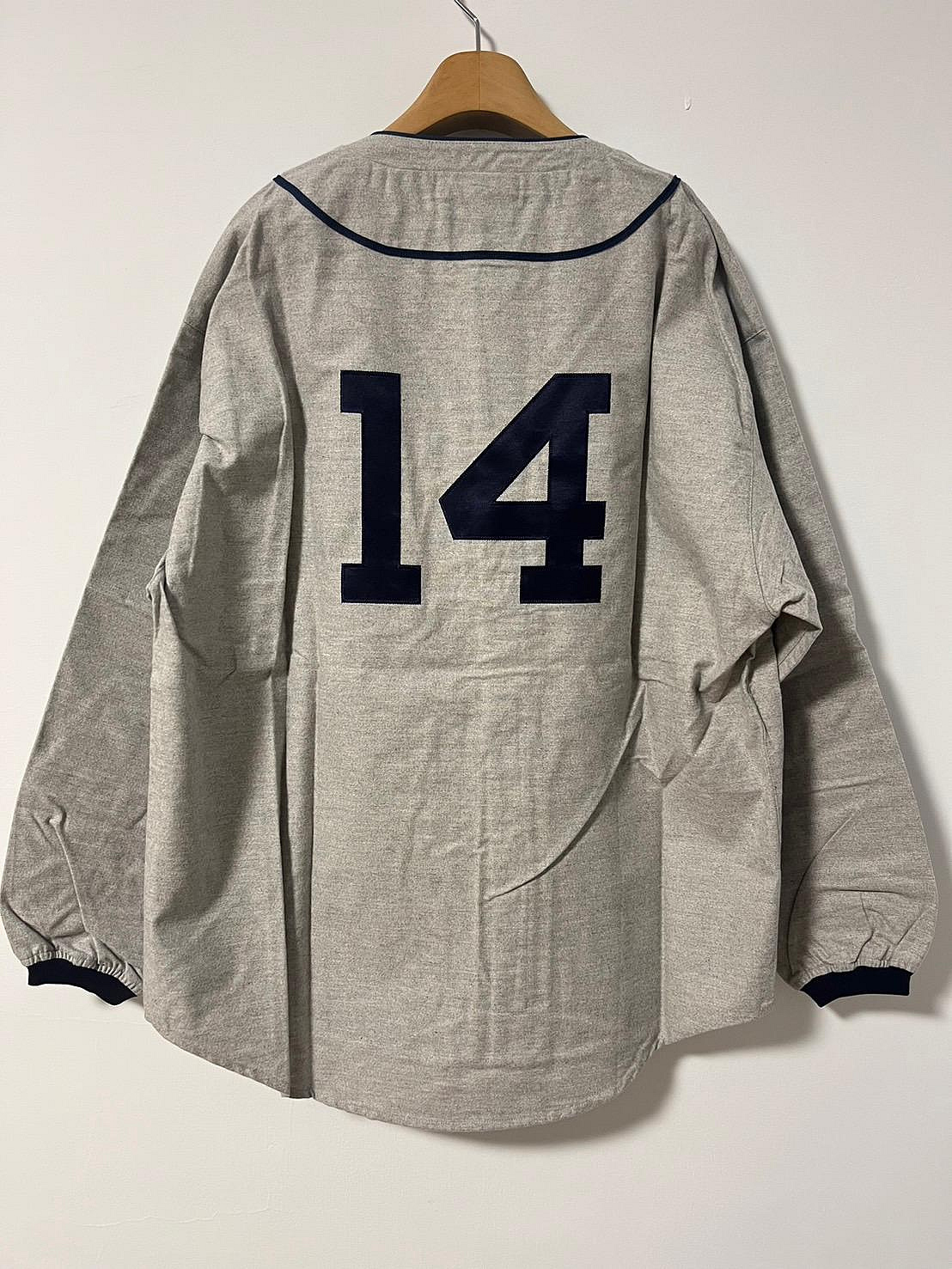 Descendant 22ss Bleek Baseball Shirt 棒球衫襯衫灰藍刺繡| Yahoo拍賣