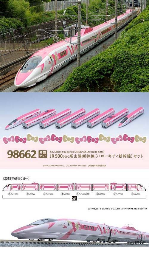 現貨在庫Tomix 98662 N規JR 500-7000 系山陽新幹線Hello Kitty 限定品