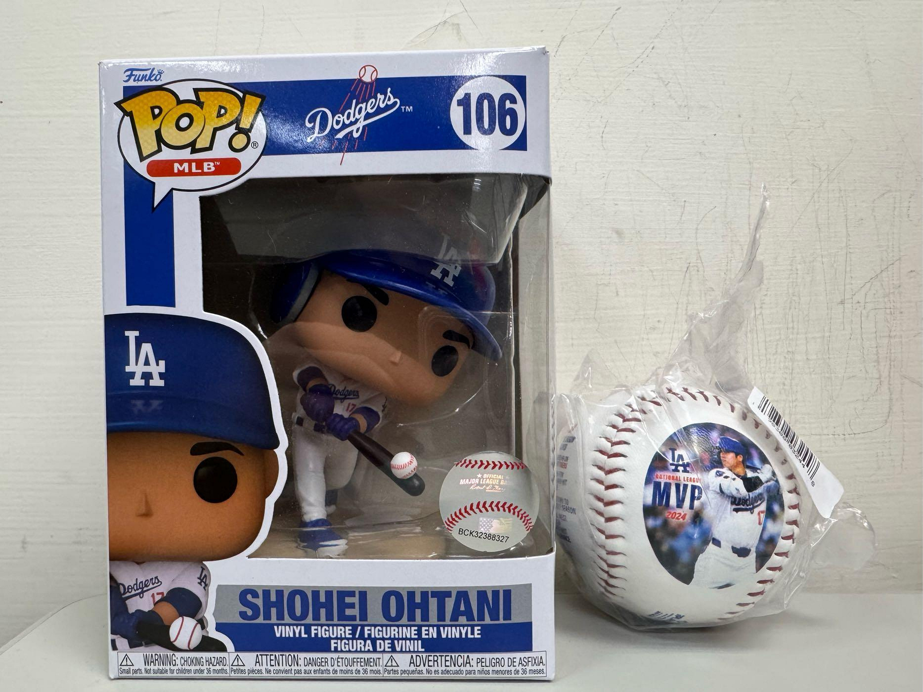 Funko POP 大谷翔平Shohei Ohtani #106+ 2024 國聯MVP紀念球（一組