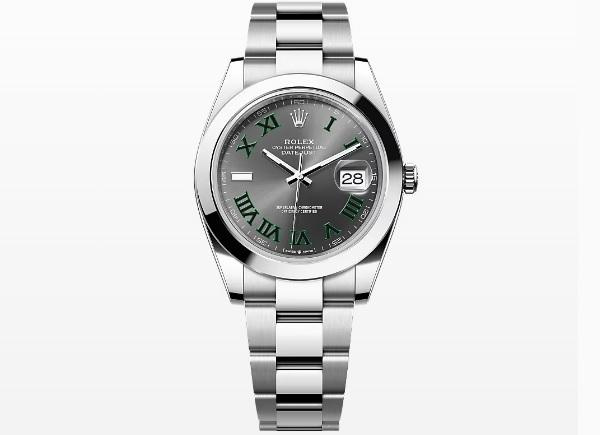 【伯恩鐘錶】Rolex 勞力士 126300 Datejust 蠔式恆動日誌型 灰面綠羅馬 2024年保卡 僅試戴
