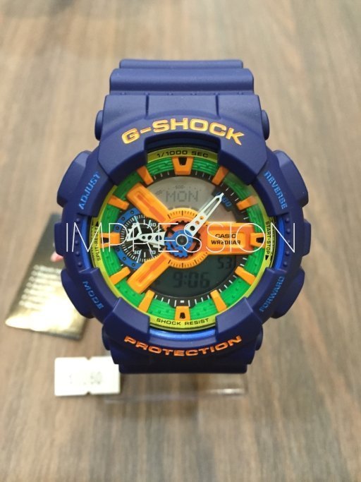 IMPRESSION】CASIO G-SHOCK GA-110FC-2ADR 限量錶GA-110 藍樂高雙顯