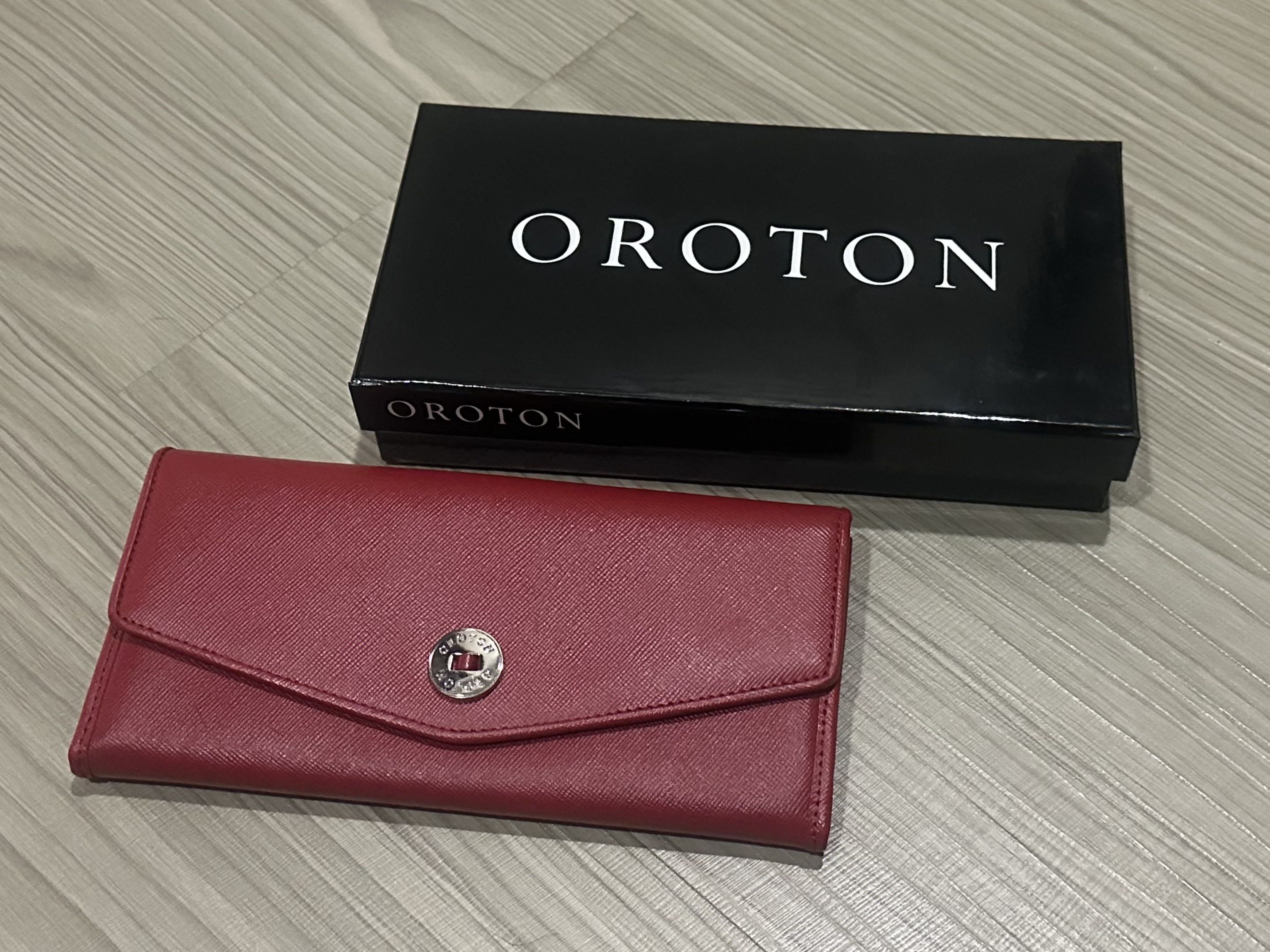 ☆全新正品☆OROTON 澳大利亞🇦🇺品牌 紅色配色長皮夾