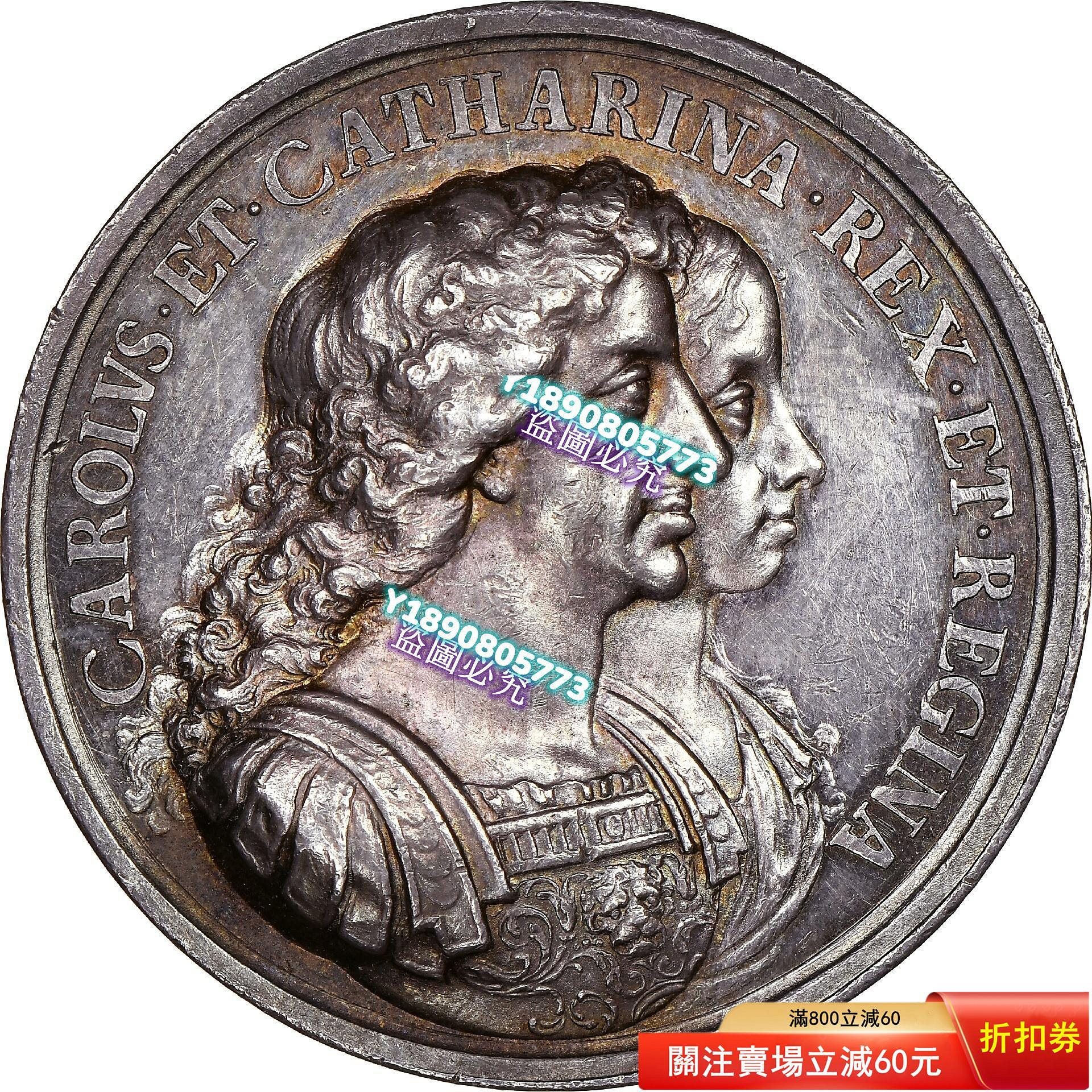 NGC MS61羅德曼舊藏1670年英國大英帝國殖民地紀念大銀章名譽品英國銀章錢幣紀念幣硬幣【二分利】1532 | Yahoo拍賣