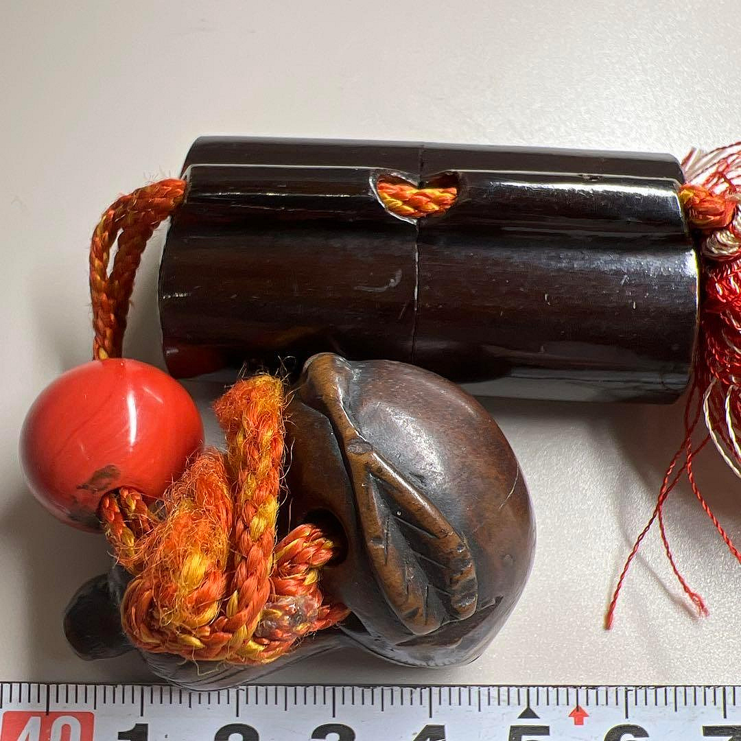 印籠木雕根付40g東Y7-0623⭐︎2Fトヒチサ| Yahoo拍賣