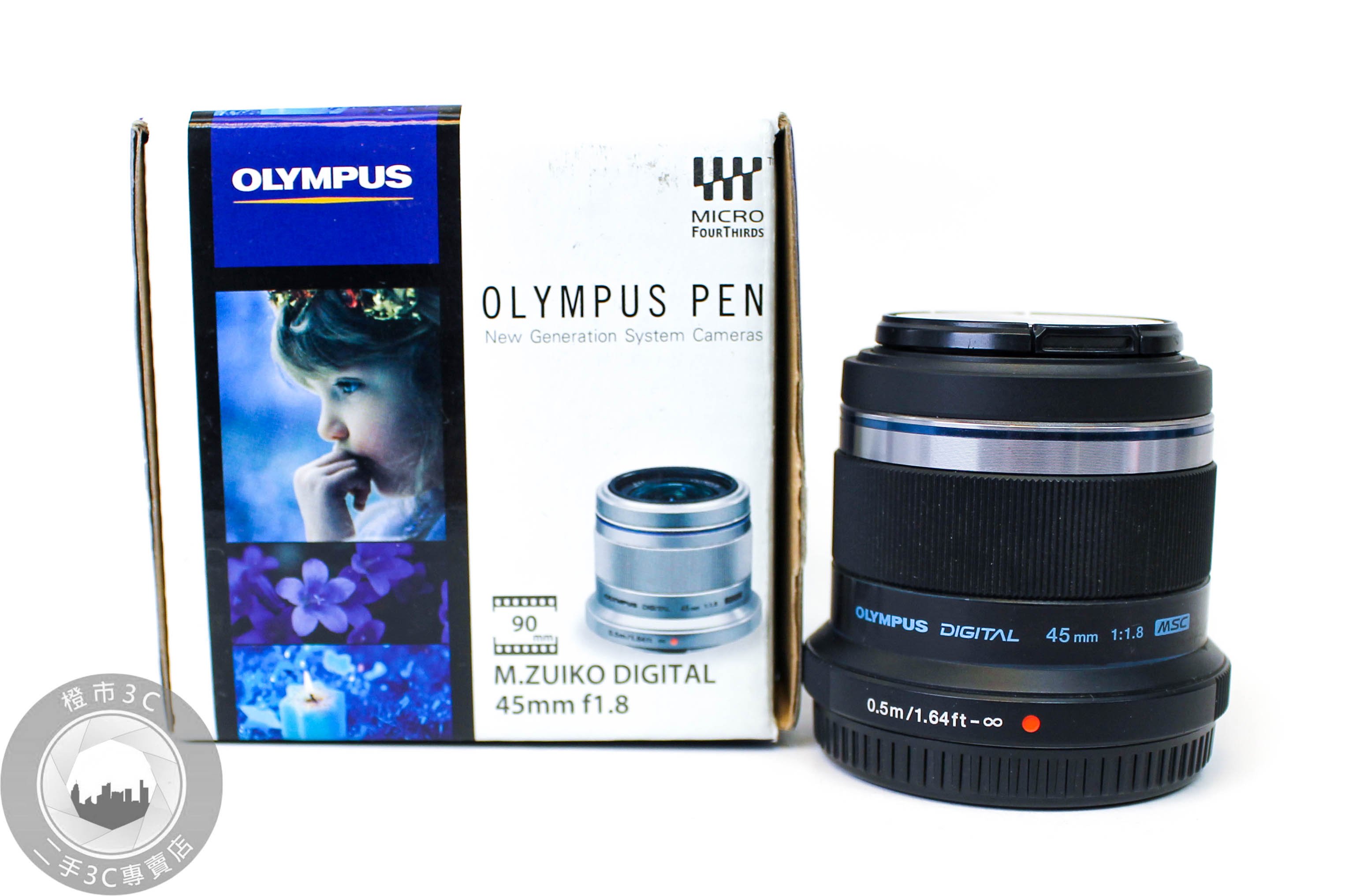 高雄青蘋果3C】Olympus M. Zuiko Digital 45mm f1.8 定焦鏡二手鏡頭