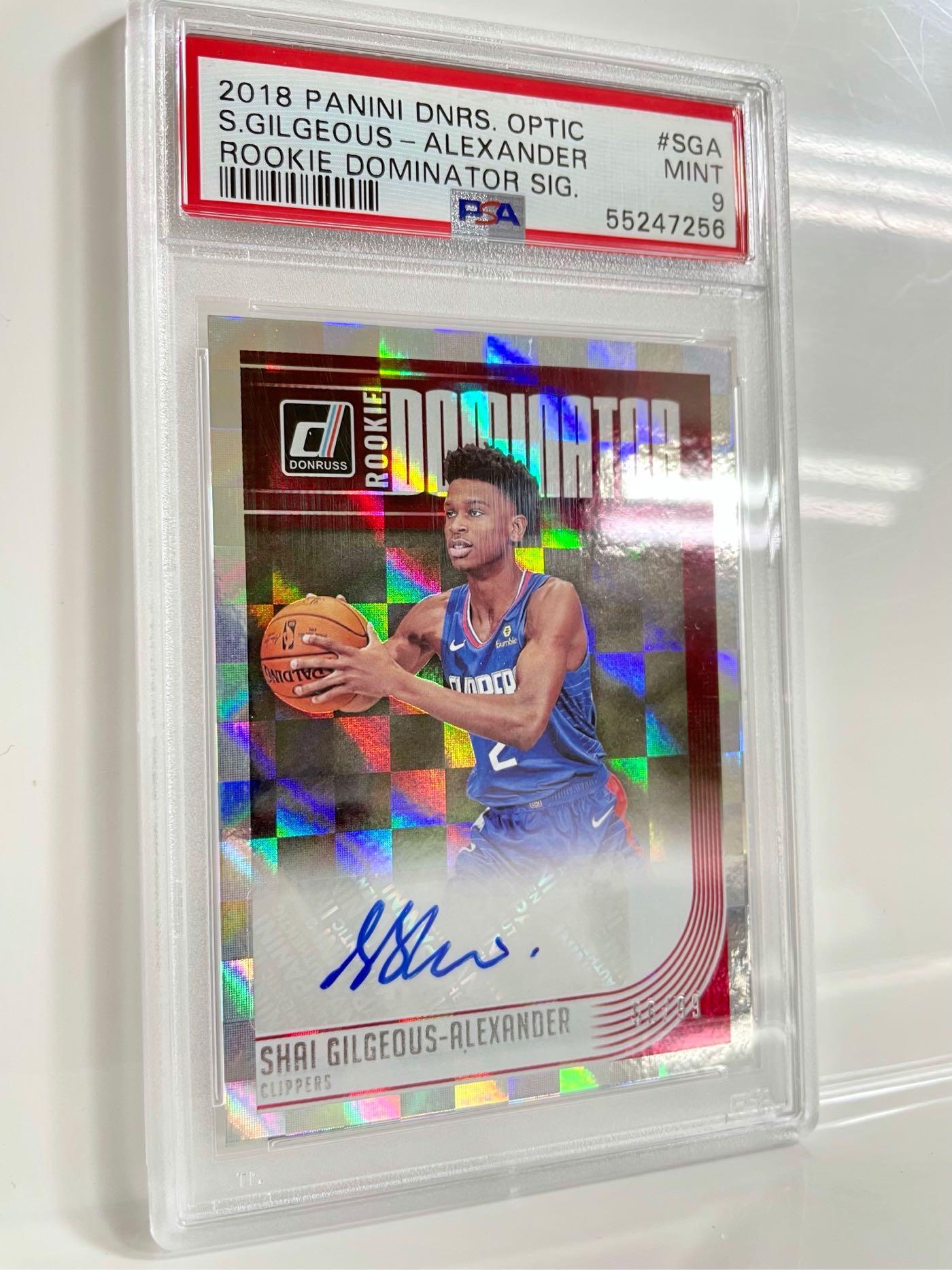 nbaカード Shai Gilgeous Alexander /99 RC SGA 限量/99 新人卡auto 簽名卡PSA9 SHAI GILGEOUS-ALEXANDER RC