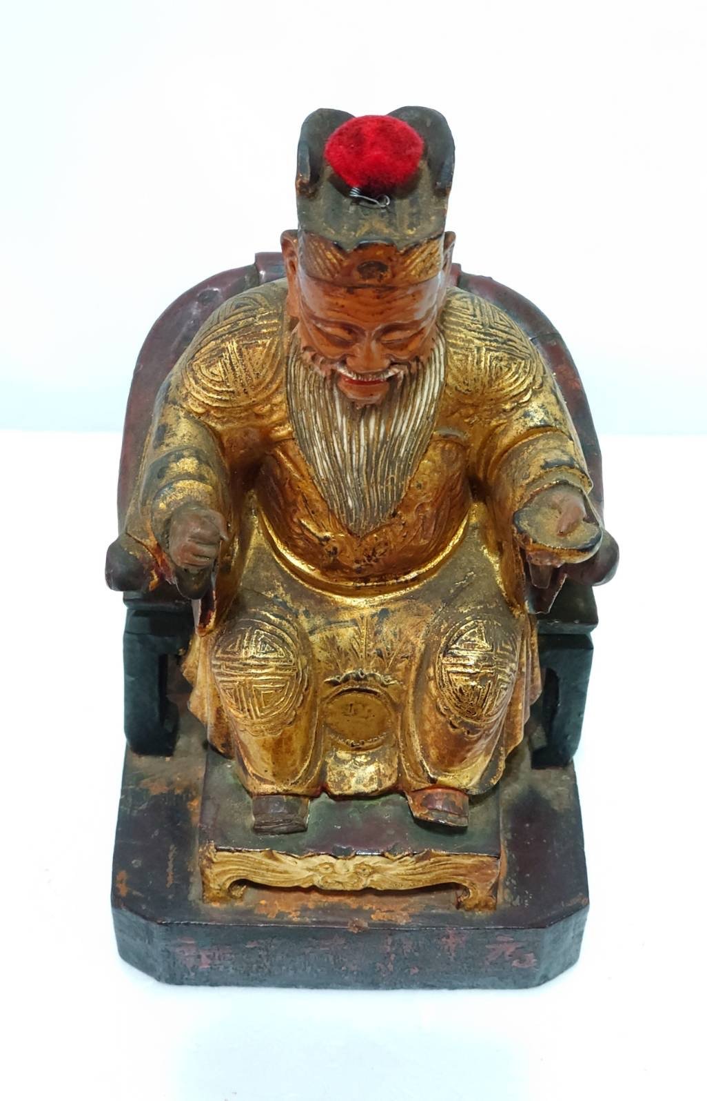 台灣古董神像，百年開門老佛入清！（土地公/福德正神/福德公
