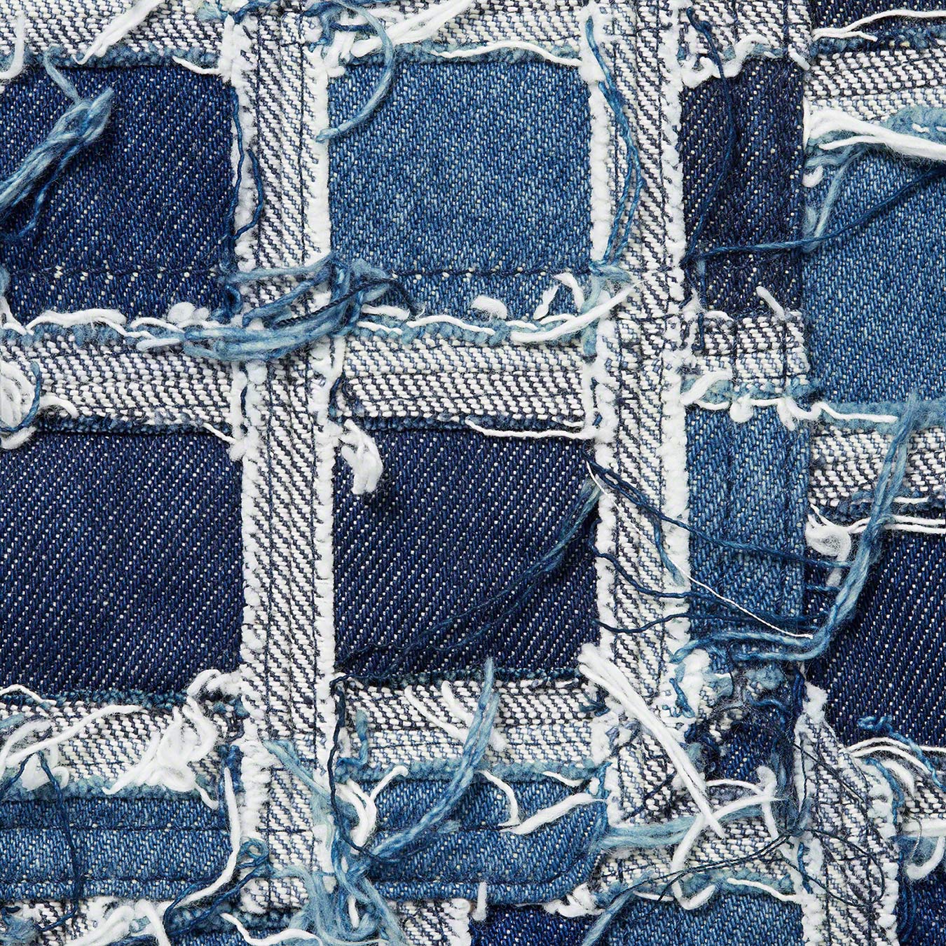 紐約范特西】預購SUPREME SS23 FRAYED PATCHWORK BAGGY DENIM 牛仔短褲 