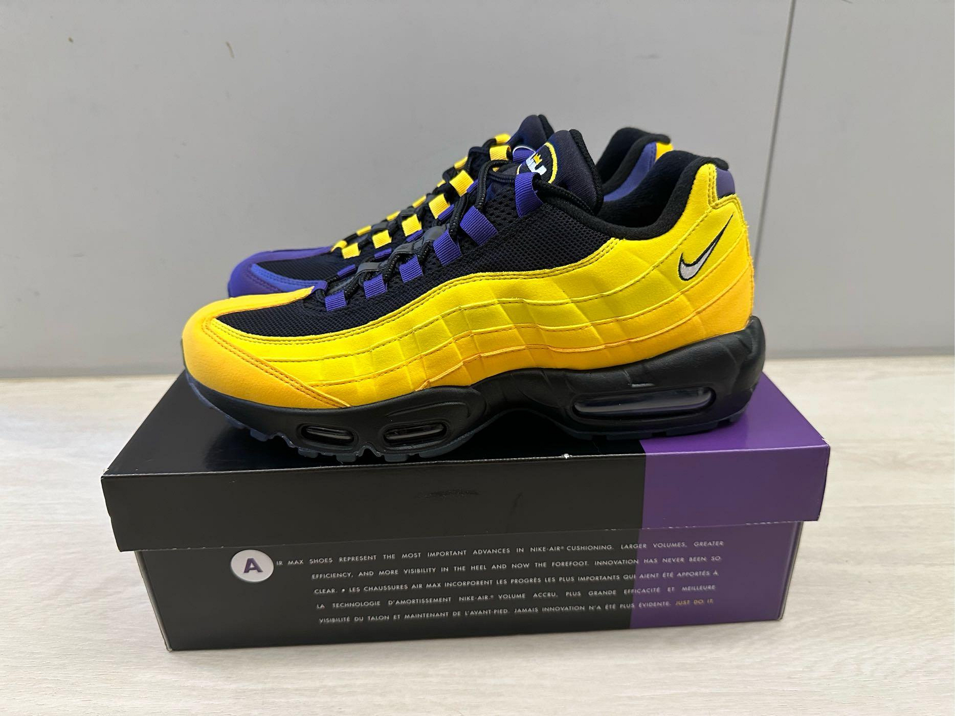 lebron james x nike air max 95 lakers