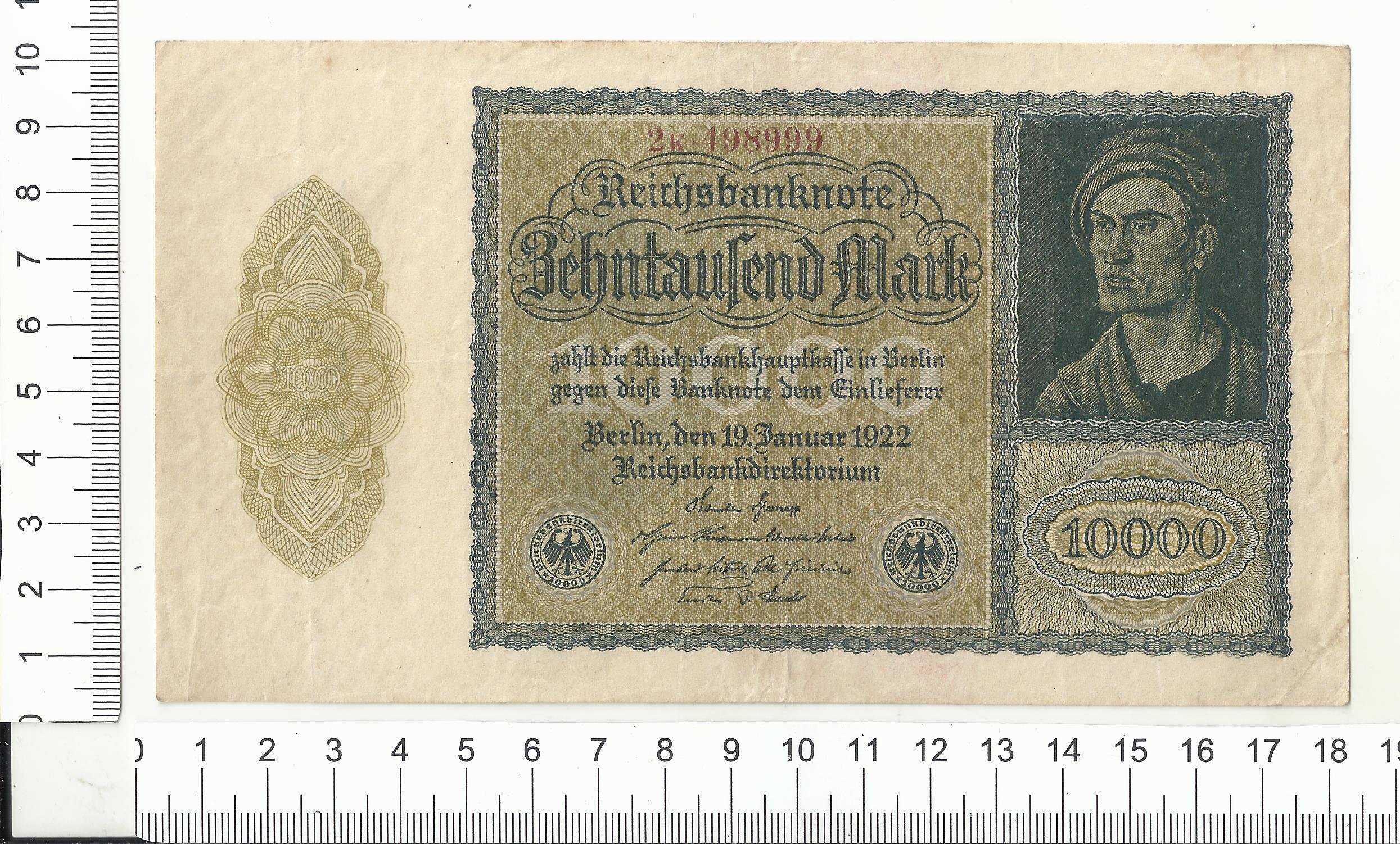 日治時期臺灣地區「德國金貨馬克債券」壹萬圓1922年版498999 | Yahoo拍賣