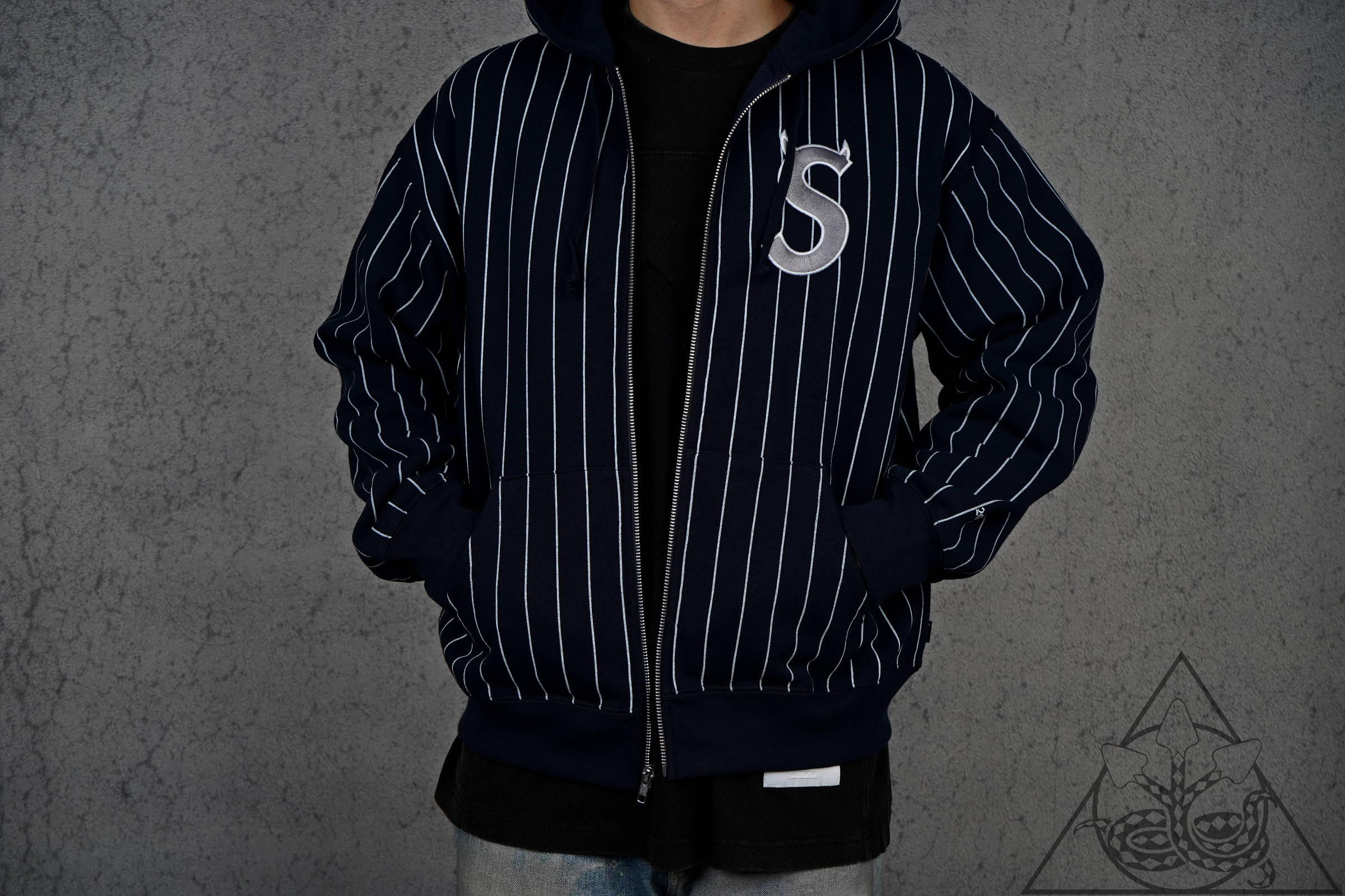 HYDRA】Supreme Devil S Logo Zip Up Hooded 條紋連帽外套帽夾【SUP945