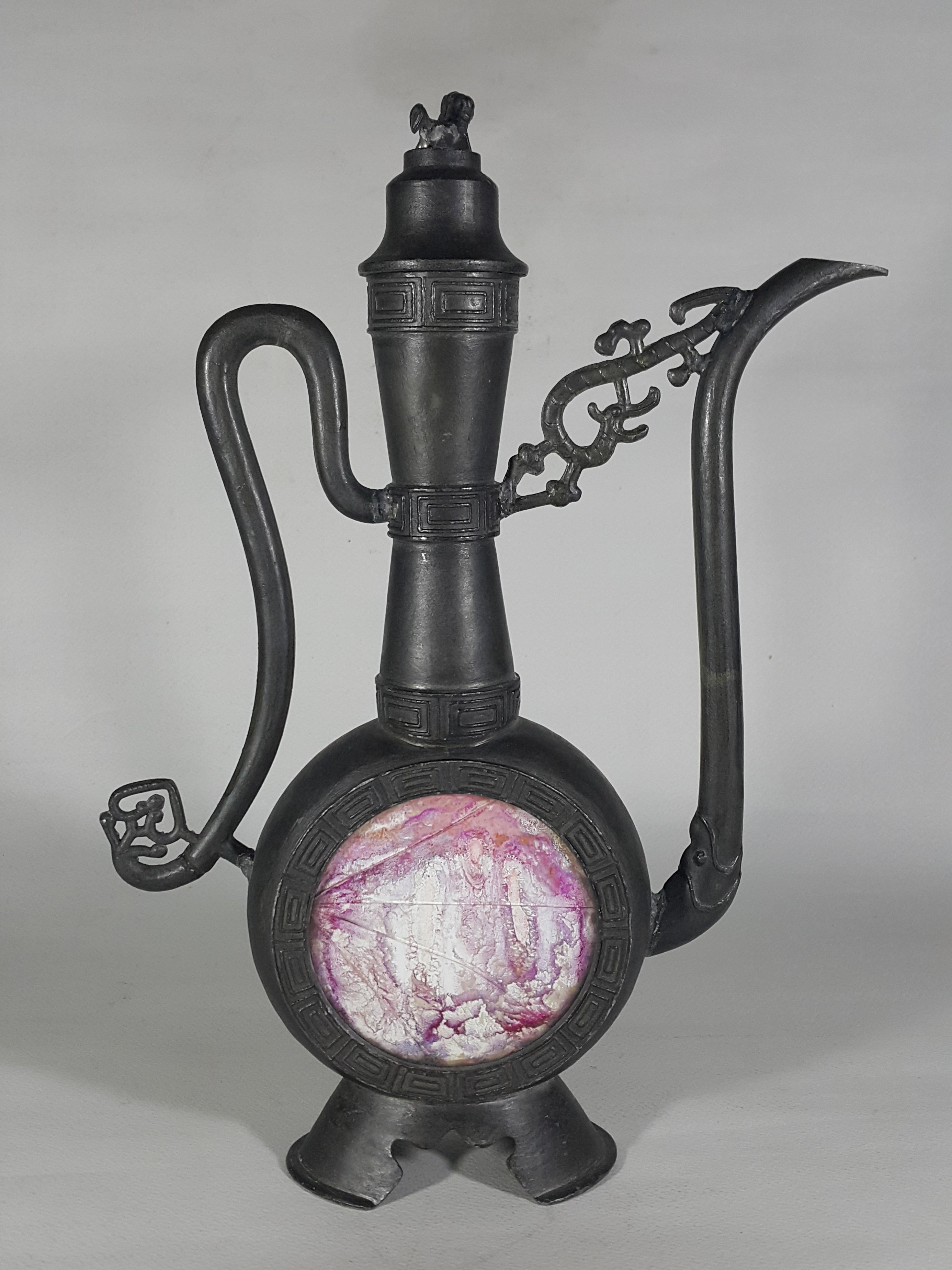 銀九藝] 早期錫器錫雕錫壺清末名家潮暘顏永利永利點銅| Yahoo拍賣