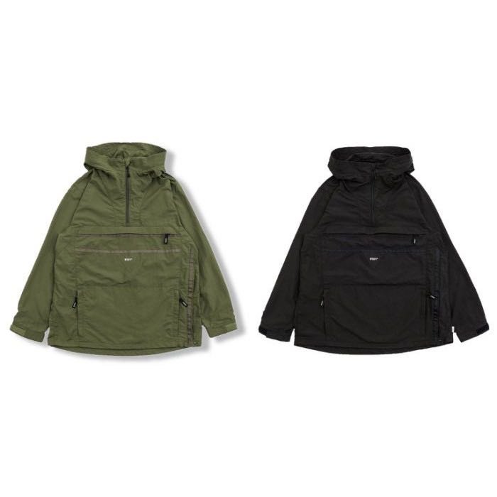 Wtaps design 18 AW SBS JACKET NYLON TUSSAH 綠色連帽衝鋒衣