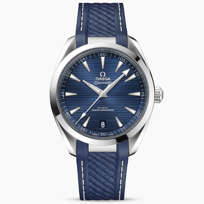 OMEGA 220.12.41.21.03.007 歐米茄 AQUA TERRA手錶 41mm 海馬150 藍面盤膠錶帶