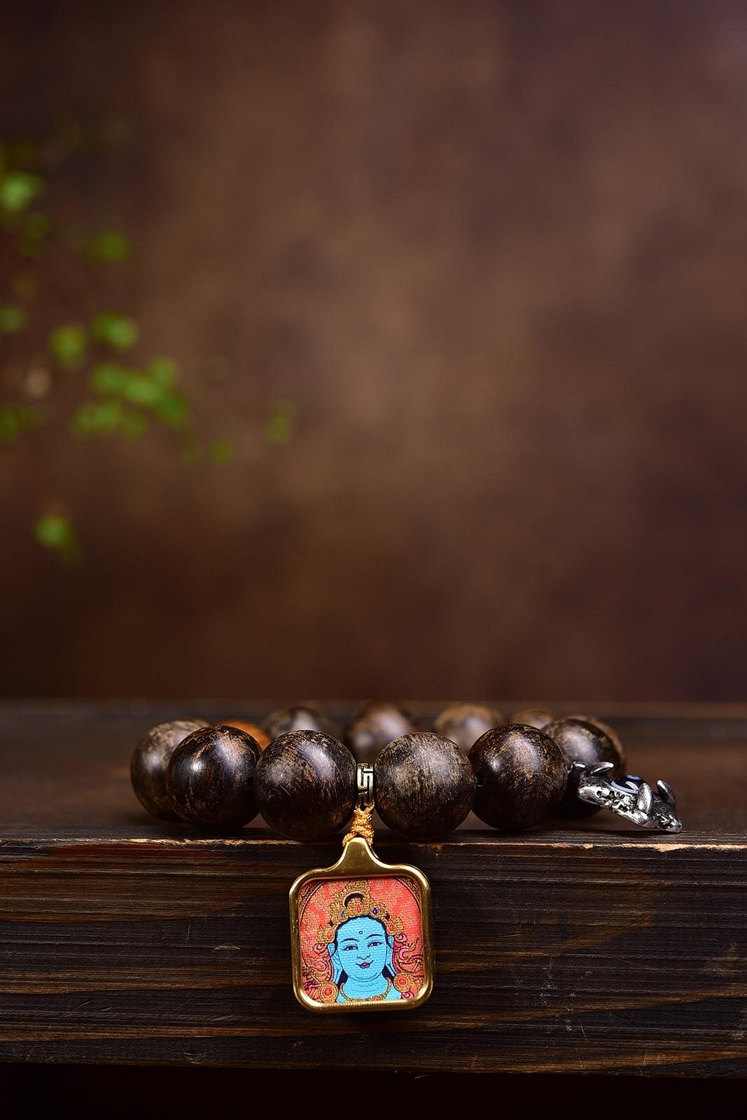 柬埔寨菩薩棋沉香手串老料九分沉黑油脂沉香顆顆飽滿香韻蜜香韻十足花香