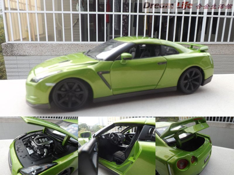 Maisto 精品】1/18 2009 NISSAN GT-R (R35) 超級跑車~全新青綠色~特惠