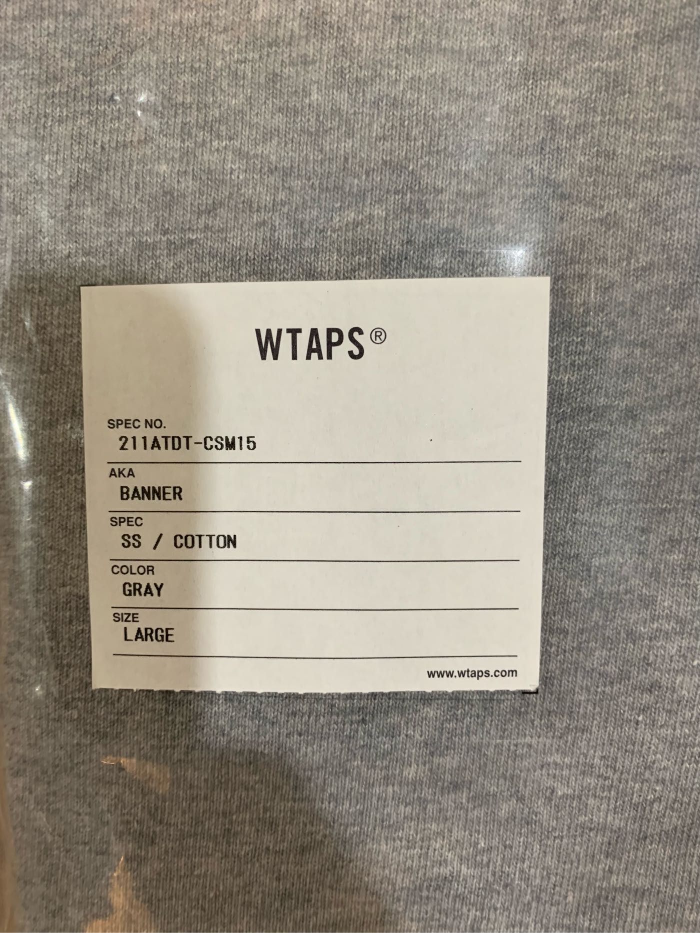 全新真品WTAPS 21SS BANNER / SS / COTTON tee 短袖T恤t-shirt