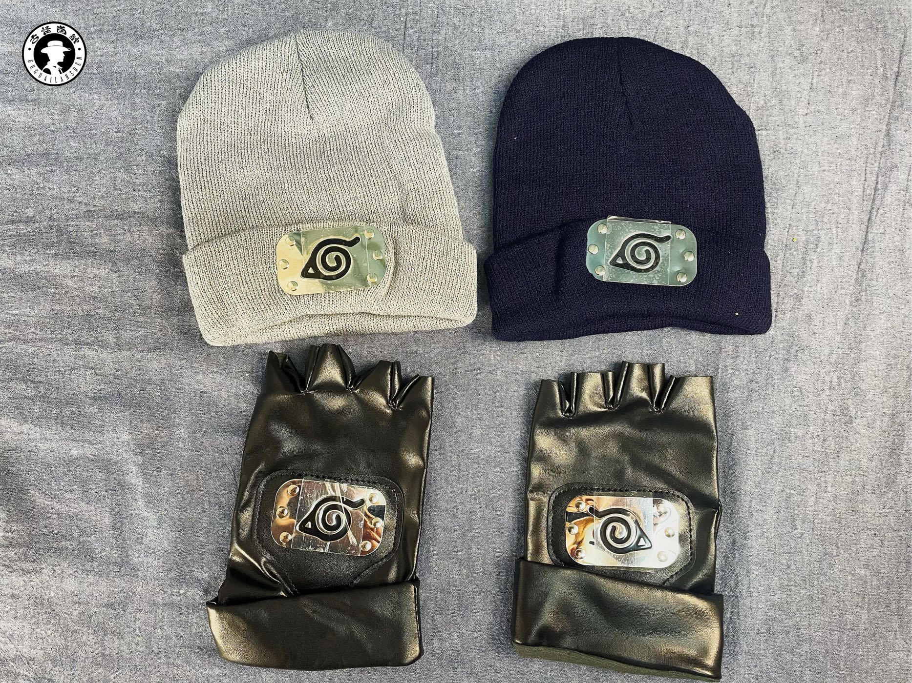 火影忍者周邊配件cosplay /木葉標毛帽、手環（各兩色）/青蛙錢包/卡卡西手套/金屬四代目飛雷神苦無| Yahoo拍賣