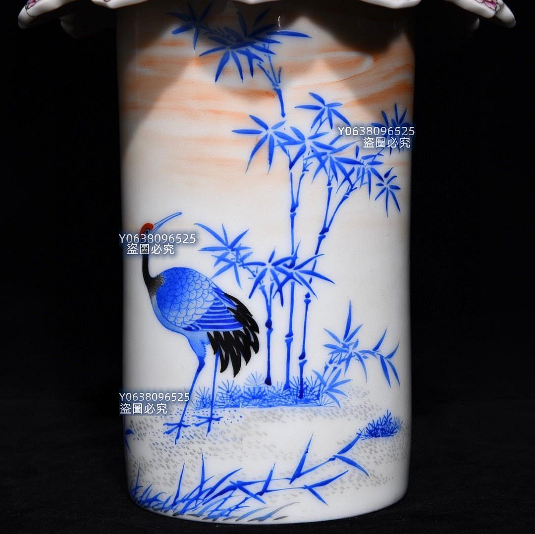 清乾隆粉彩描金四季花卉壽字紋轉心葫蘆瓶，高36cm直徑18cm，編號50 粉