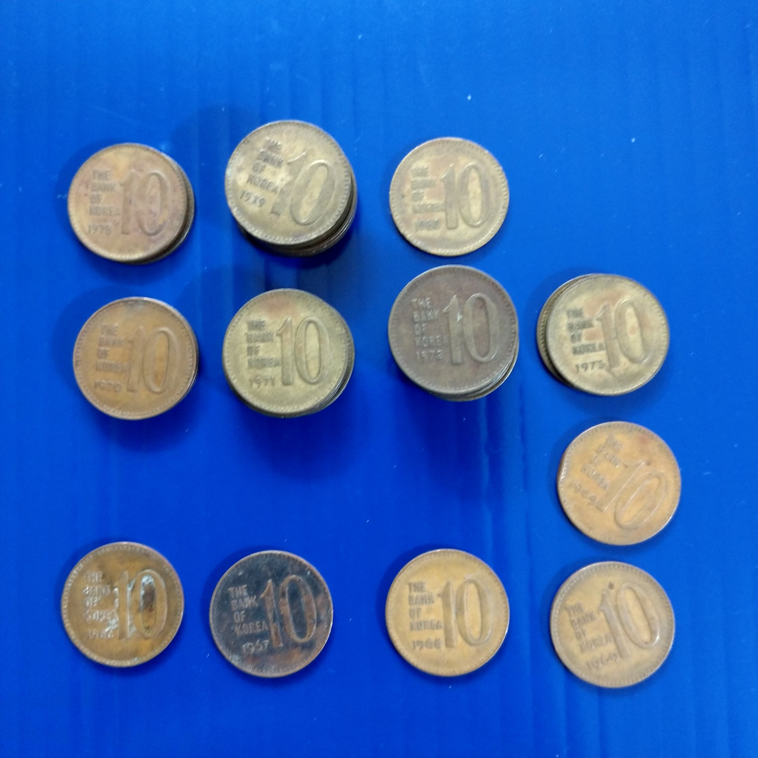 大三元】韓國錢幣-老版銅幣10韓元-1966.1967.1968.1969.1970.1971~1980請依年度下標| Yahoo拍賣