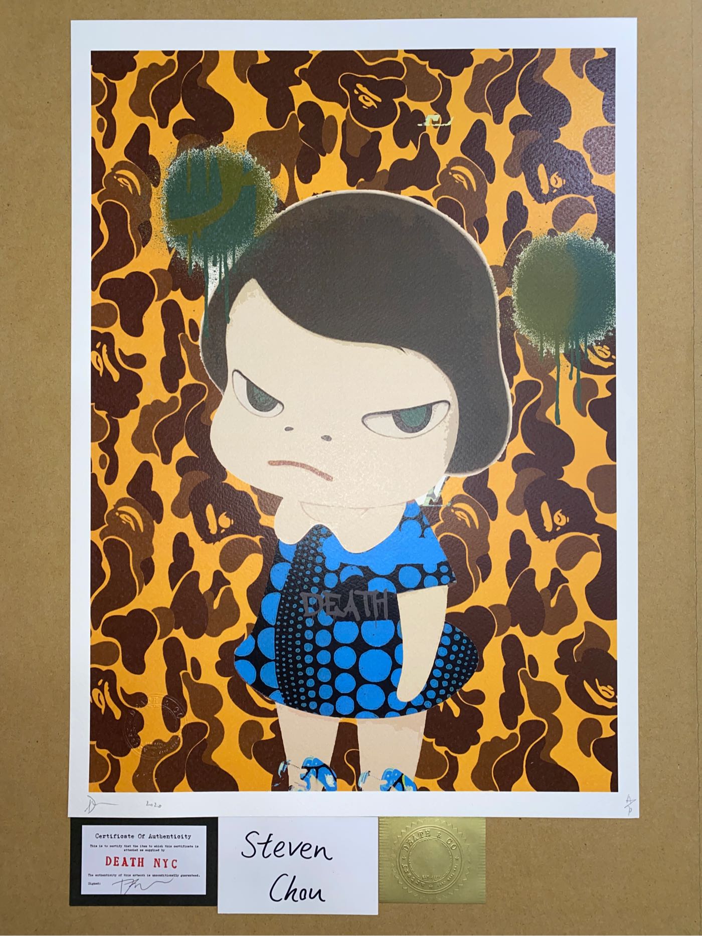 DEATH NYC 2020 限量版畫奈良美智草間彌生NIKE 村上隆KAWS SUPREME LV