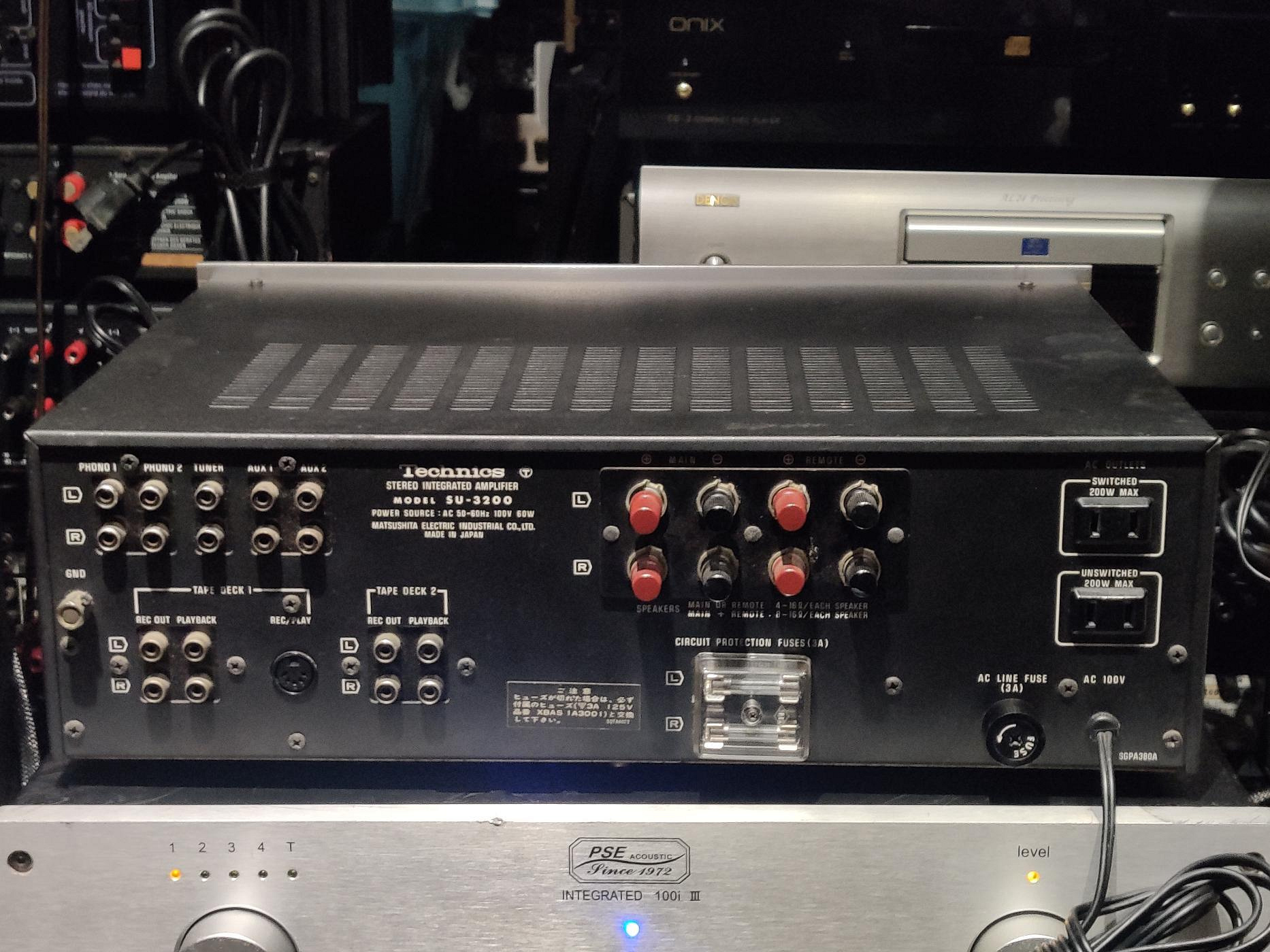 已售出另有6800請內洽」日本製TECHNICS SU-3200 兩聲道綜合擴大機可接