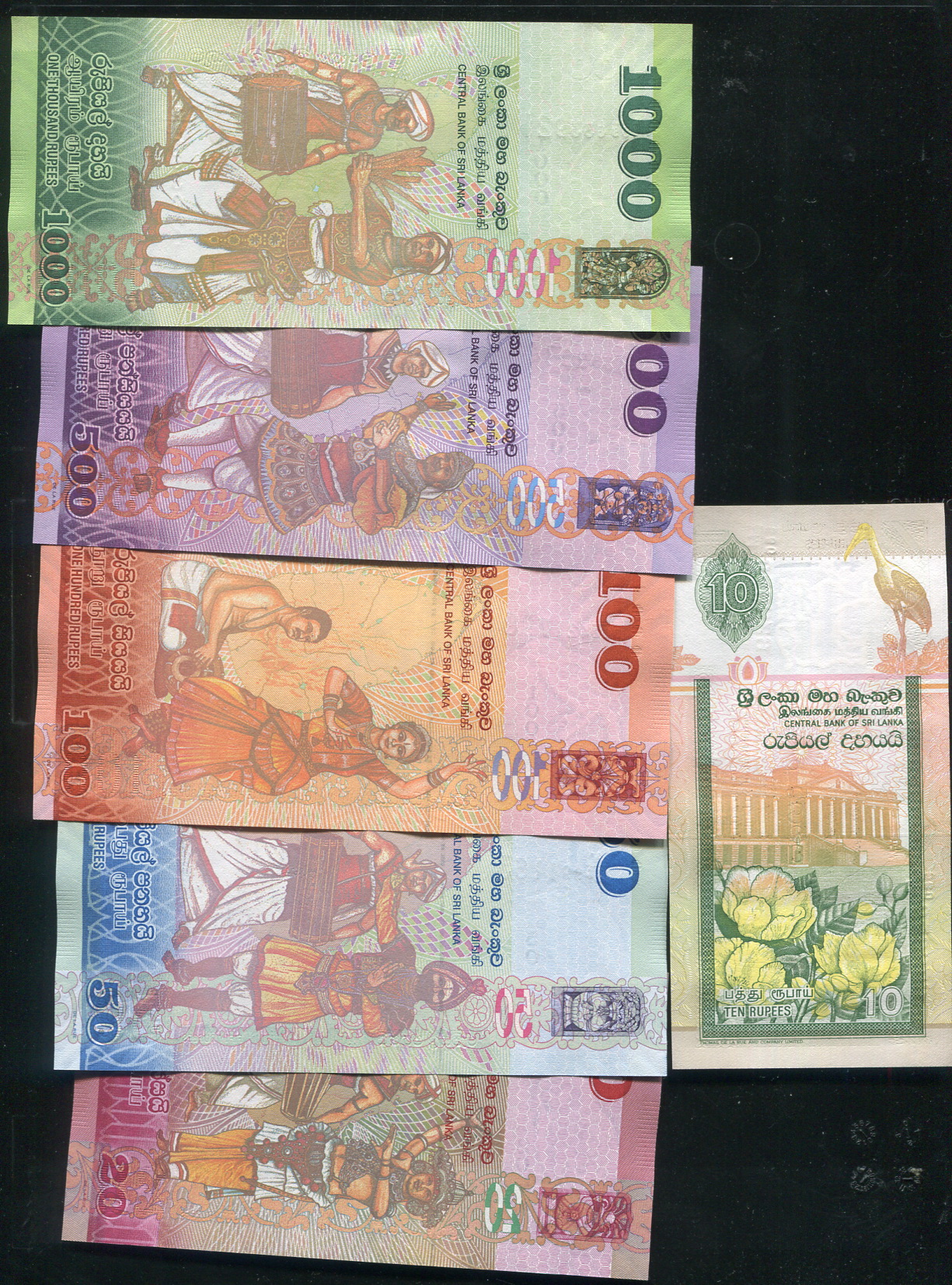 套鈔】SRI LANKA，斯里蘭卡，動物鳥類蝴蝶主題6枚，品相全新UNC | Yahoo拍賣