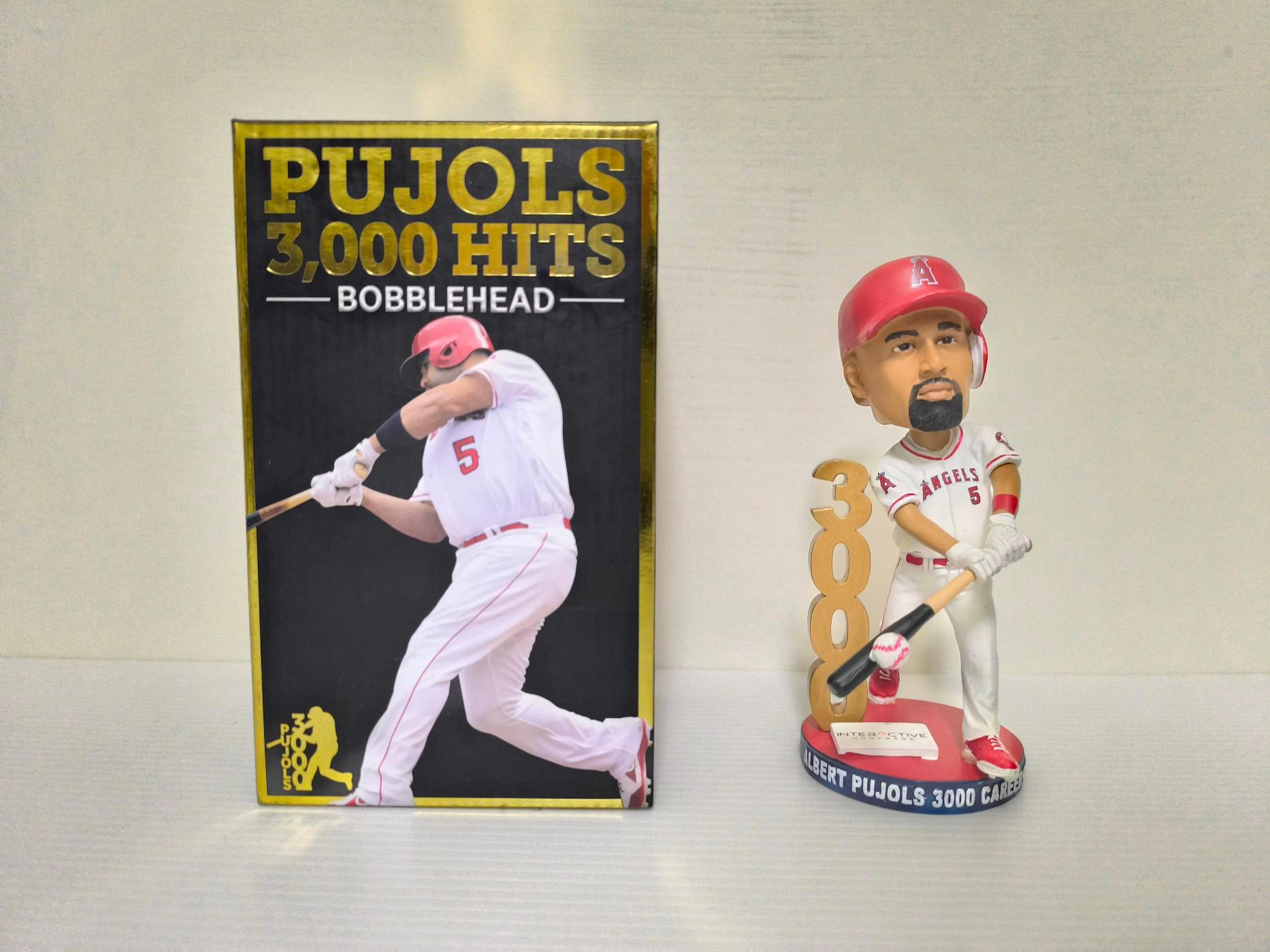 MLB 天使隊Pujols 3000支安打紀念版搖頭公仔SGA 美版正版限量FOCO 美國 