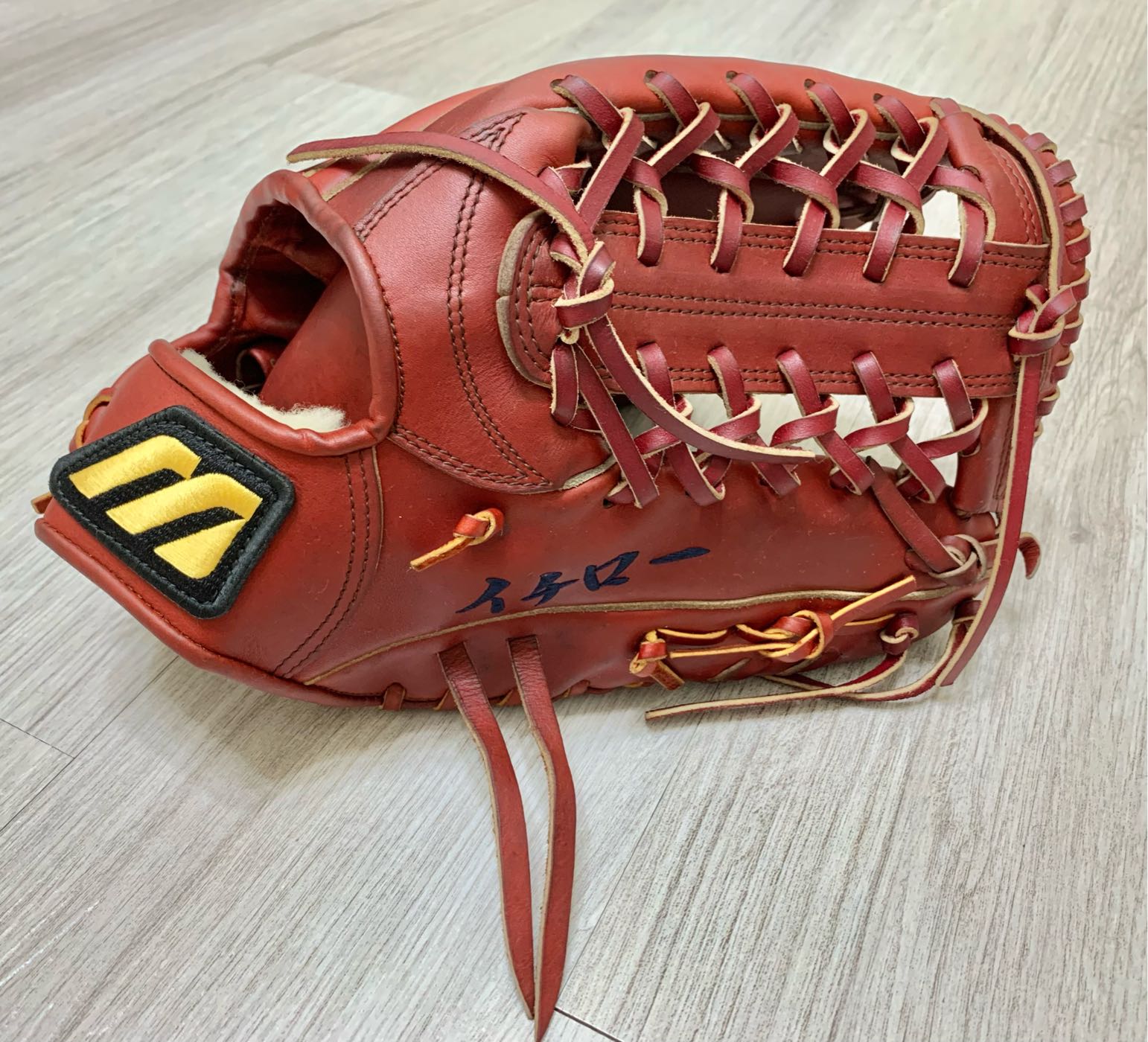 日製美津濃Mizuno Pro早期大M(For P)鈴木一朗Ichiro日文刺繡手套信義作