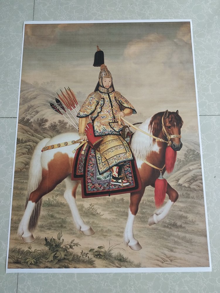 清代 中国美術 馬！馬！馬！乾隆八駿圖、大型絵画（複製品） 清代 馬！馬！馬！乾隆八駿圖、大型絵画（複製品） 中国美術
