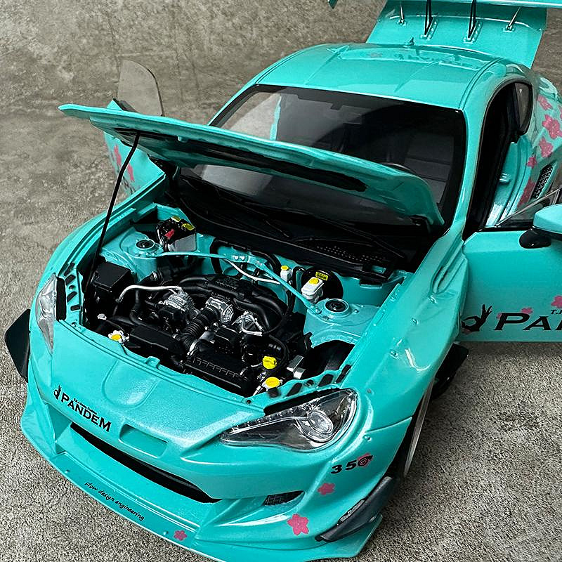 模型車火箭兔豐田86櫻花版PANDEM V3 SAKURA DCN 1/18合金仿真汽車模型