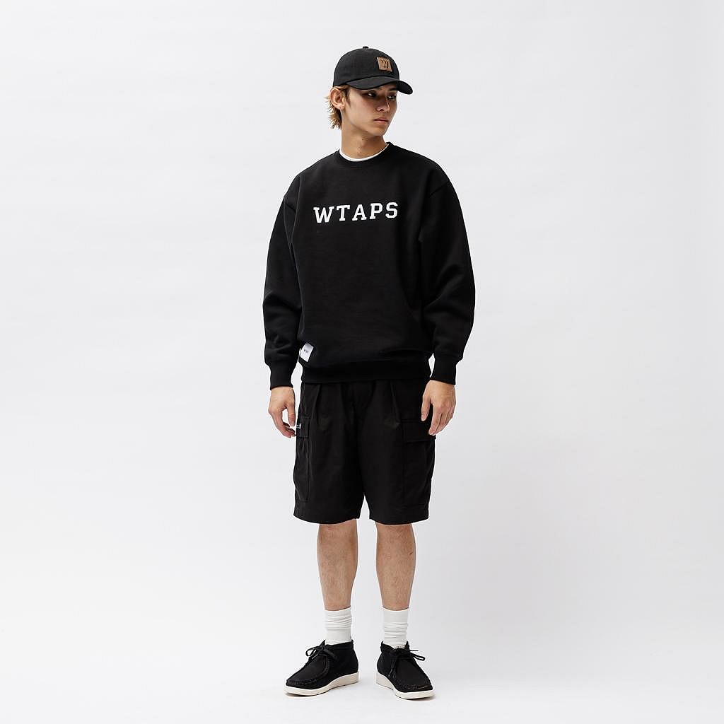 潮流本舖》WTAPS 24SS ACADEMY SWEATER COTTON COLLEGE 大學T 電縫黑色