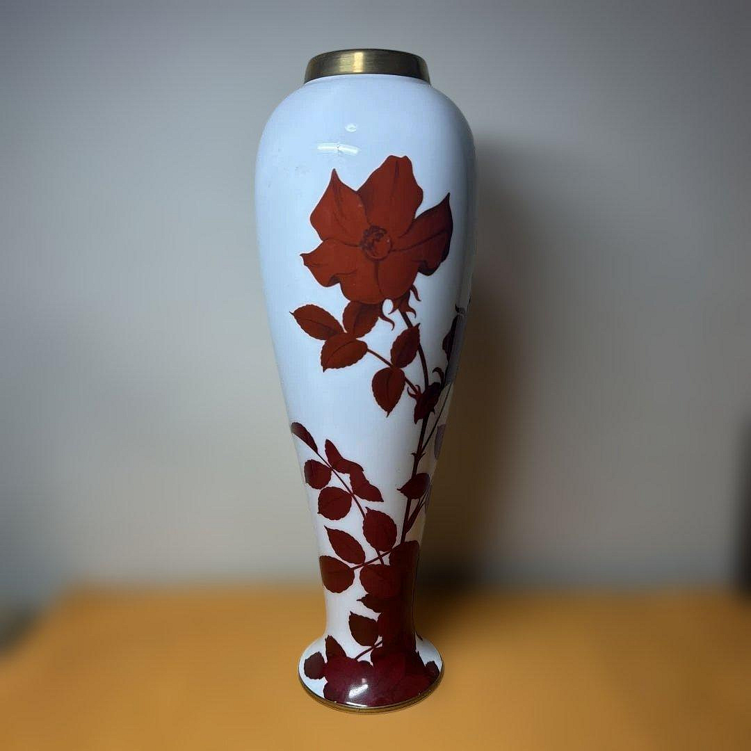 美品 大倉陶園・OKURA 金彩花紋花瓶 大倉陶園花瓶金彩花瓶花紋| Yahoo拍賣